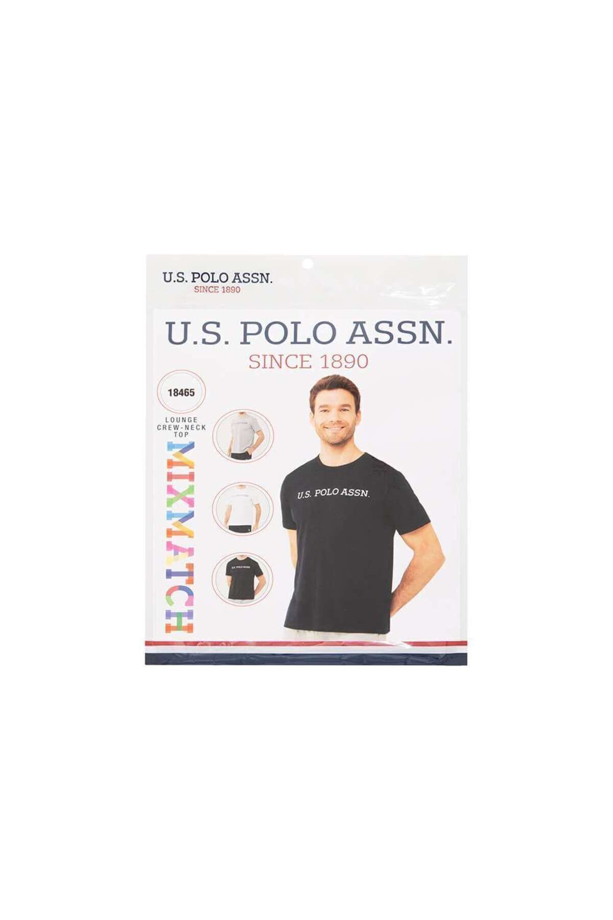 تی شرت آبی مردانه تیشرت یقه گرد سرمه ای U.S. Polo Assn.