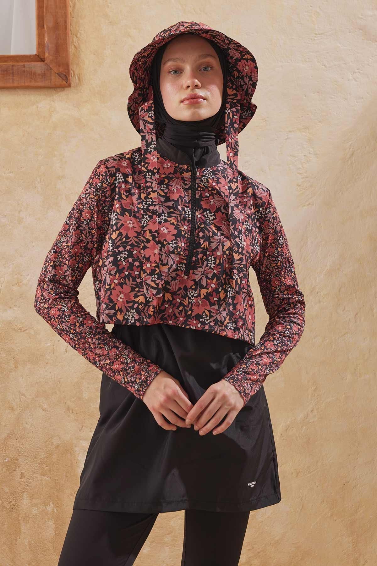 Manuka-3-teiliges Retro-Blumen-Hijab-Badeset 5