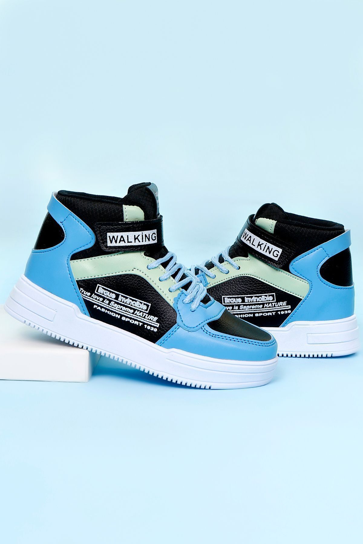 Siyah-Sax Unisex Yüksek Bilekli Basketbol Ayakkabısı