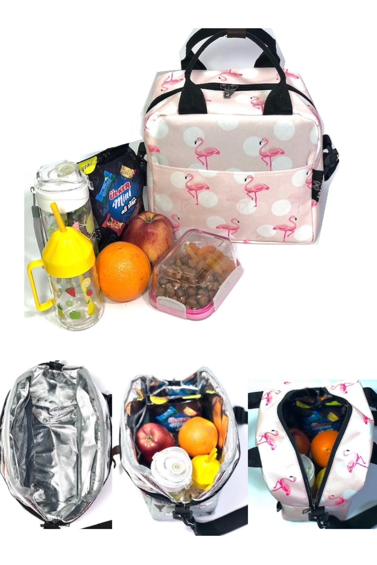 Harika ikizler Yan Askılı Bebek Bakım Çantası + Termal (mama , Yemek Taşıma )çanta Seti fotoğrafı 6 (önizleme)