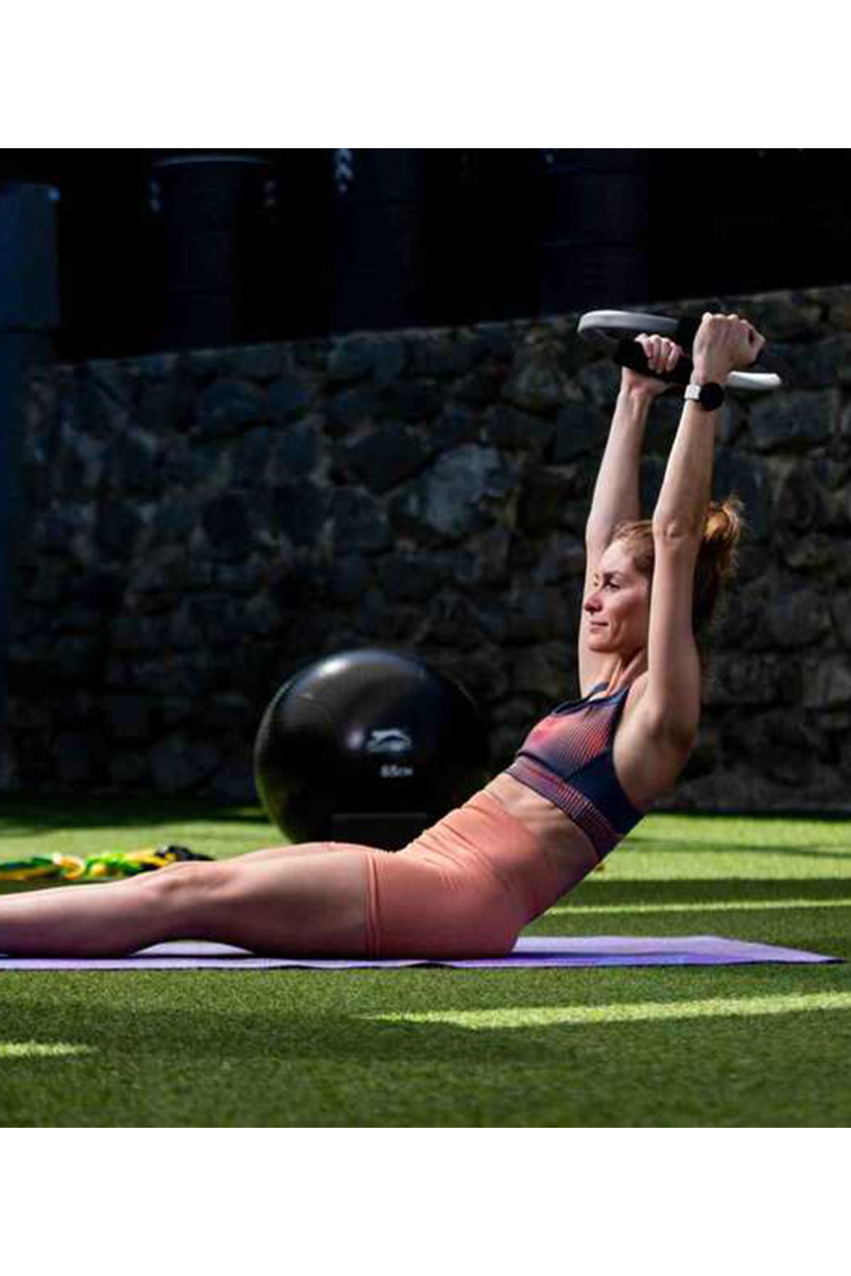 Pilates Circle with Sponge Handle Black