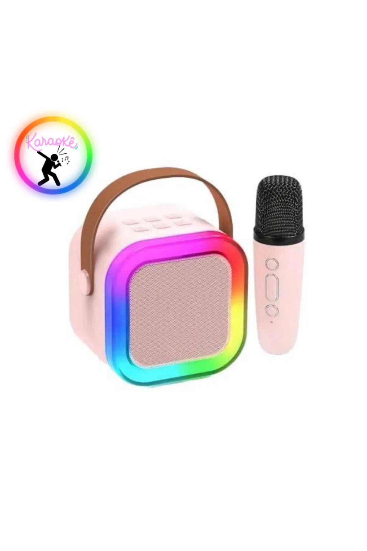 XİRA Karaoke Hoparlör 5W Tf Kart/Usb/Tws Özellikli 2inch Bass Mikrofonlu RGB Işıklı Bluetooth Speaker
