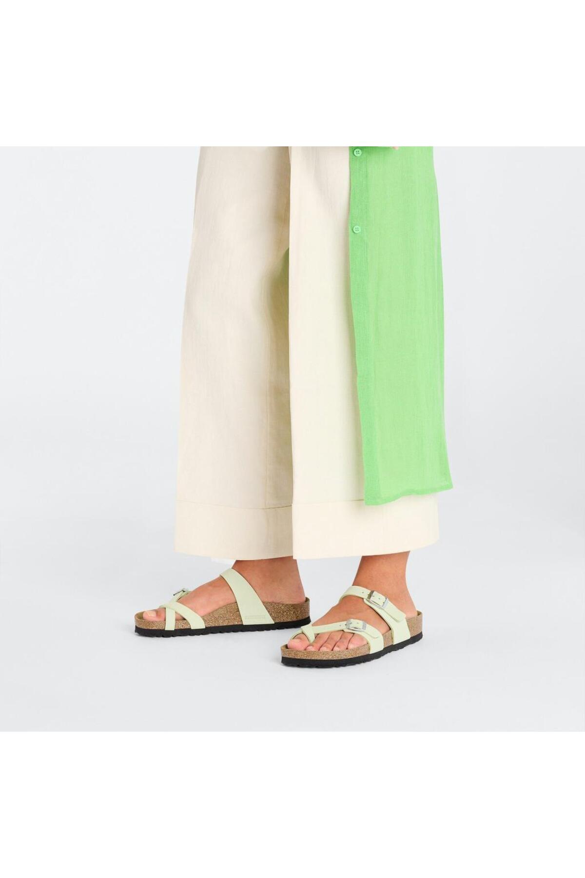 دمپایی بیرکن استاک زنانه پارچه زرد  راسته      Beachwear | Birkenstock ZNNPBC2846 - تصویر 4