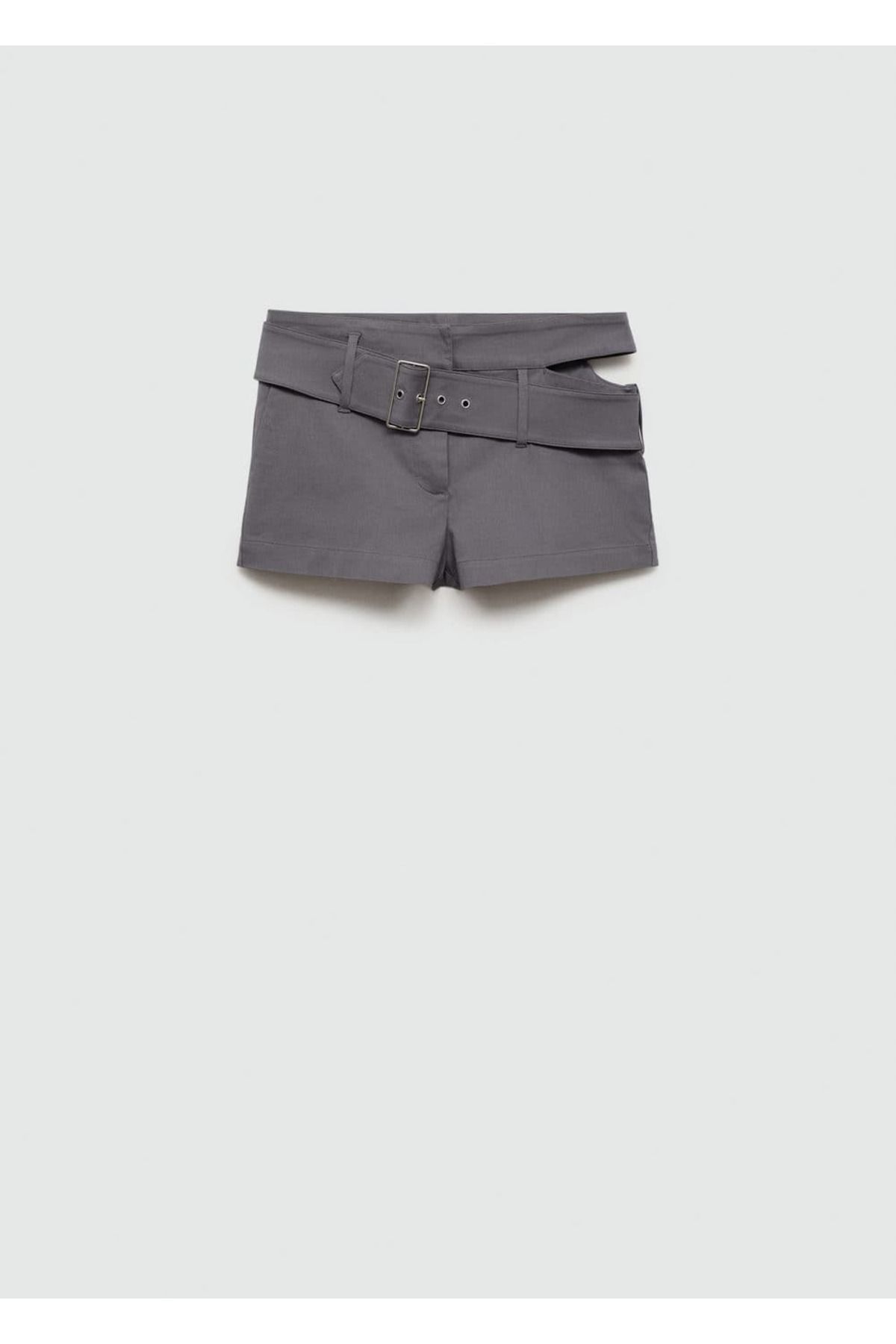 MANGO Woman-Asymmetrical Belted Shorts 3