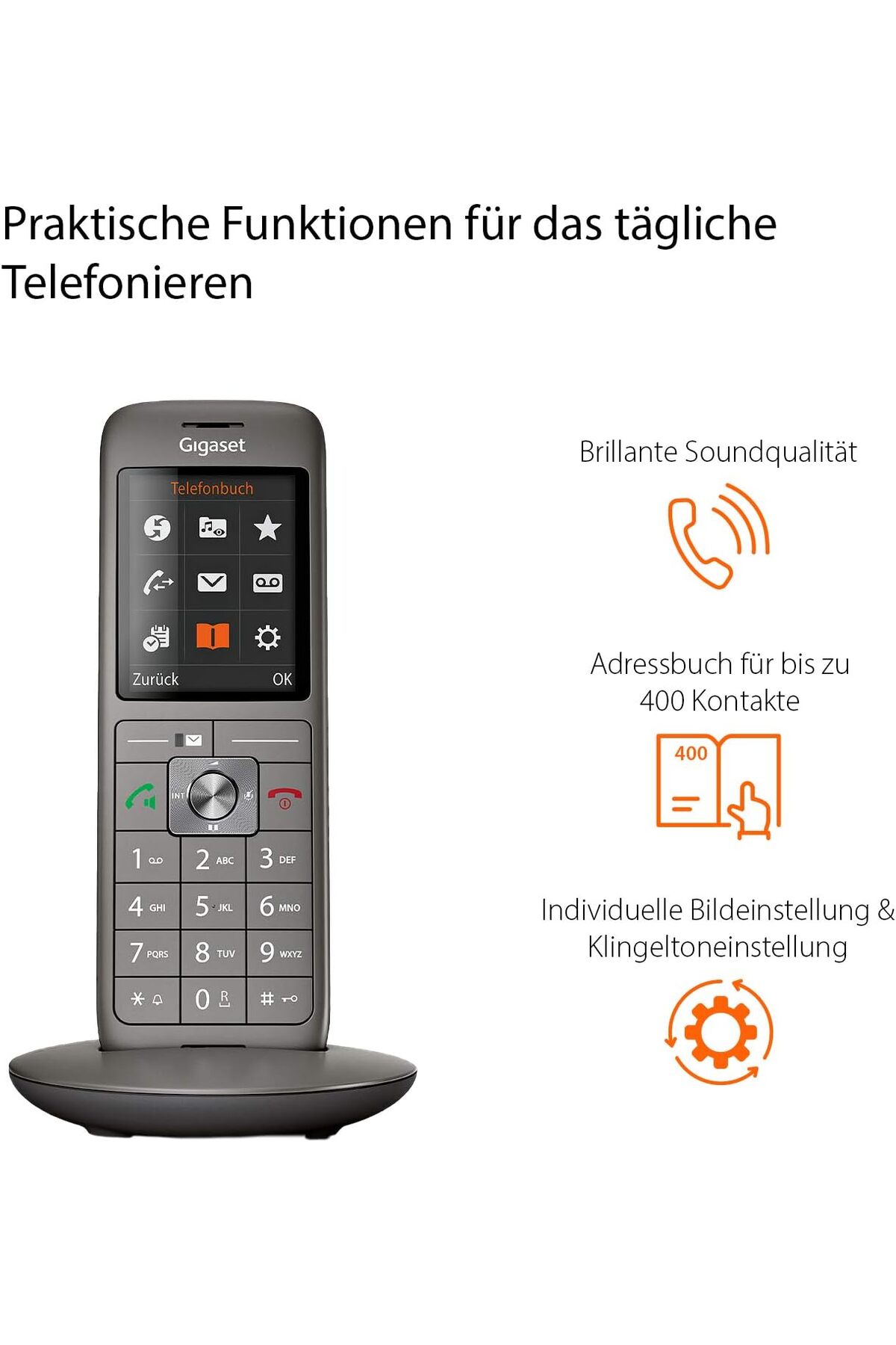 CL660 Renkli Ekran Handsfree Telsiz Telefon 2