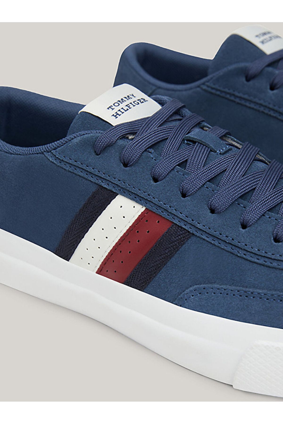 اسنیکر مردانه مربیان SUDE CUPSOLE LOGO اورجینال Tommy Hilfiger