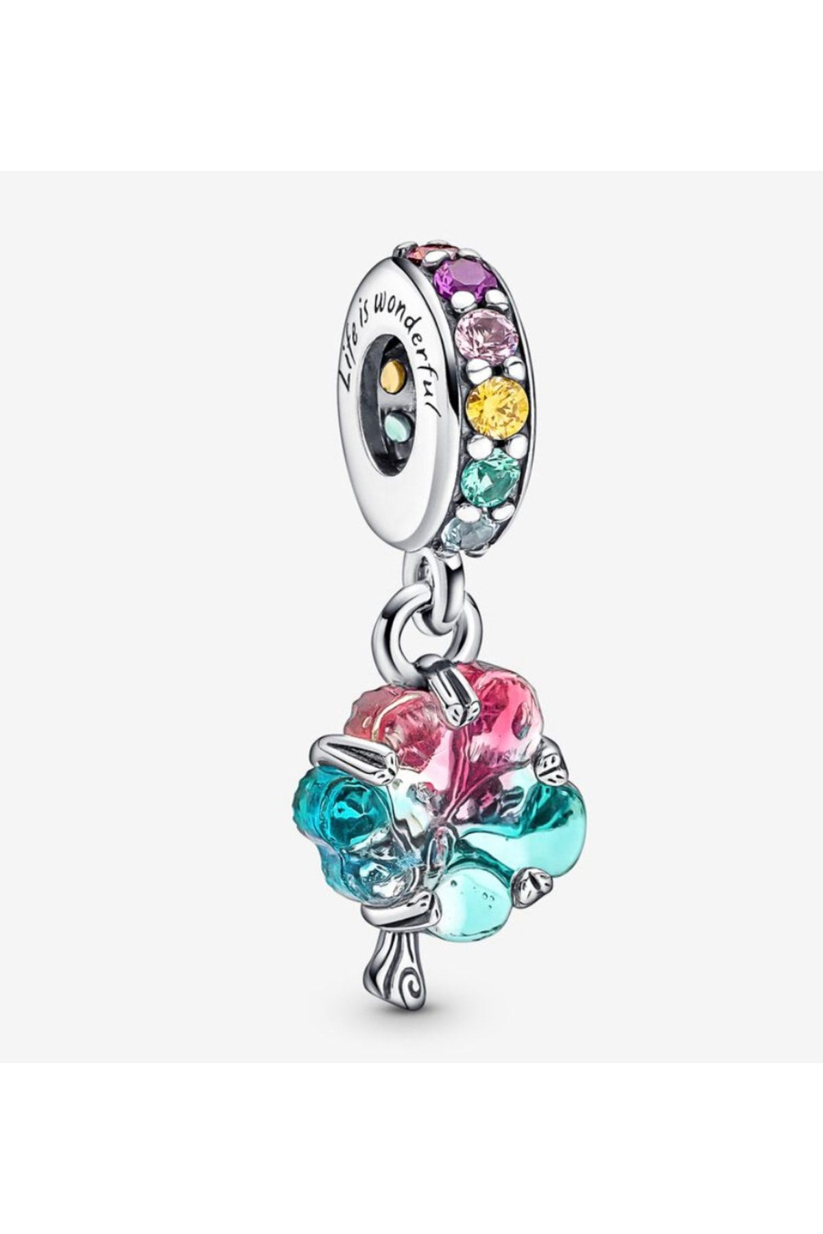 Lines Bijuteri Birliktelik Ağacı Murano Cam Sallantılı Charm