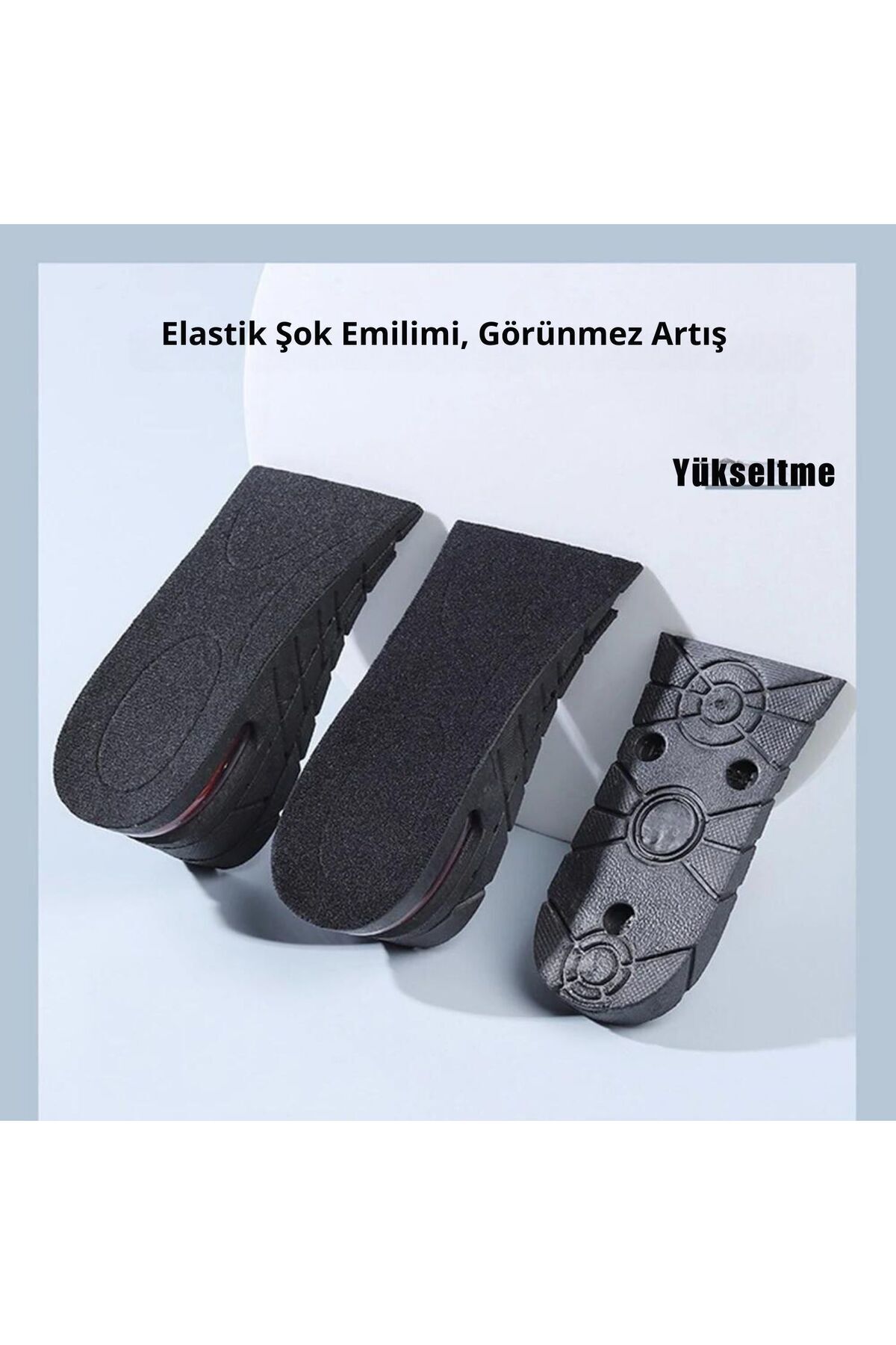 Hava Yastıklı, 3 Ve 4,5 Cm Eklemeli Boy Uzatan , Gizli Topuk Yükseltici, Boy Uzatıcı Tabanlık 8