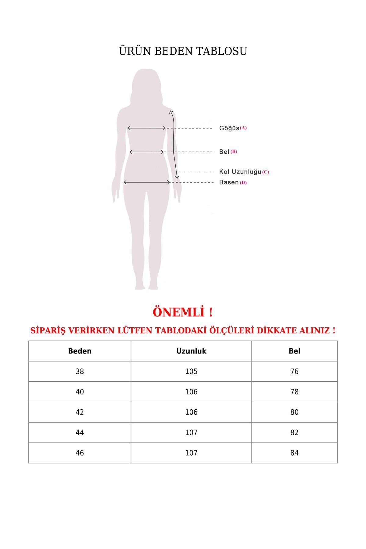 Bol Paça Kemerli Pantolon 1. Kalite — بژ 123087 — تصویر 4 از 4