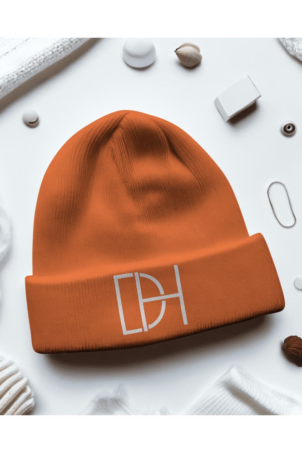 Dipha Wear Turuncu Nakışlı Bere