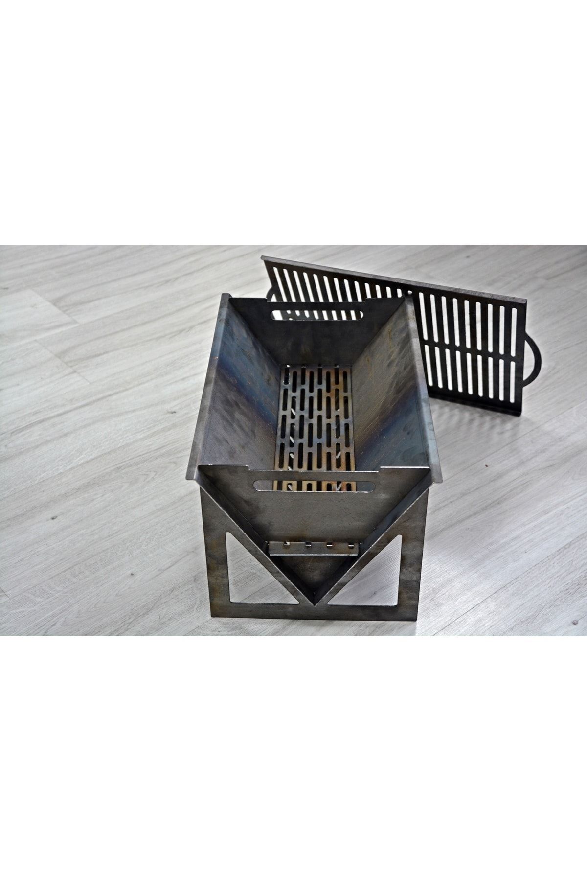 11 cm Portatif Katlanır Mangal Özel Taşıma Çantalı 40 cm 27 cm Kömürlü Sac 7