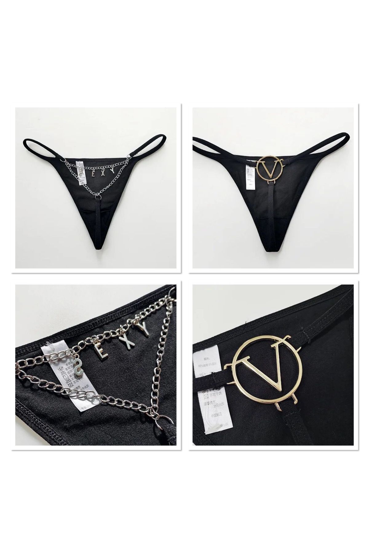 2 Li Paket Aksesuarlı Seksi String Tanga