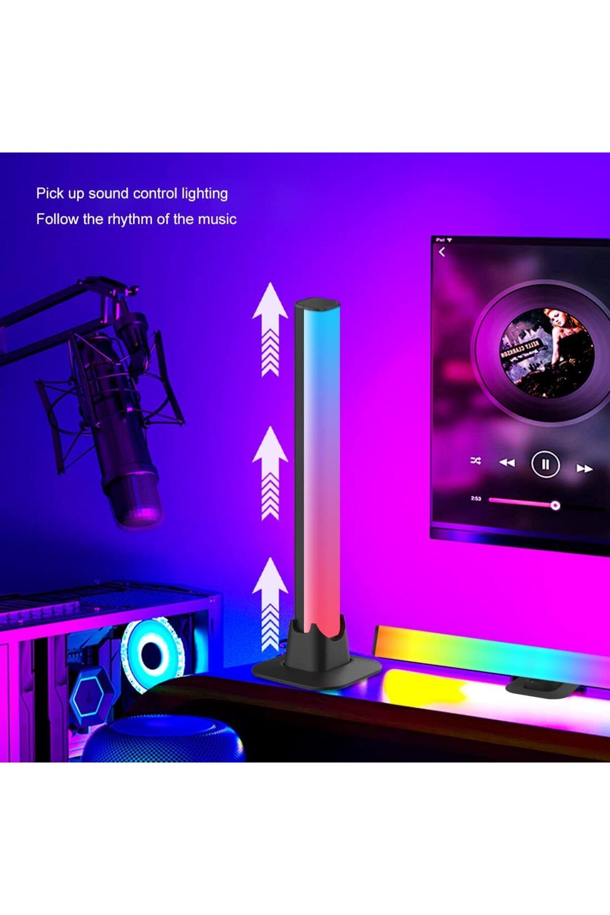 MtReal-Smart RGB LED Light Bars Night Light with Bluetooth APP Control Music Rhythm Lights Backlight for... 4