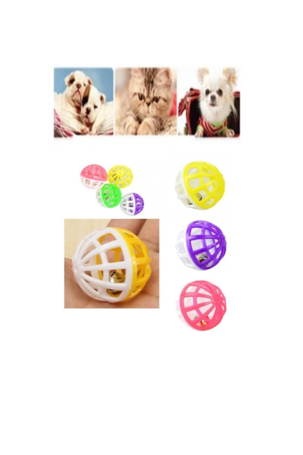 TİNEKE Evcil Hayvan Kedi Oyun Topu Çıngıraklı 3,5 Cm 2 Adet