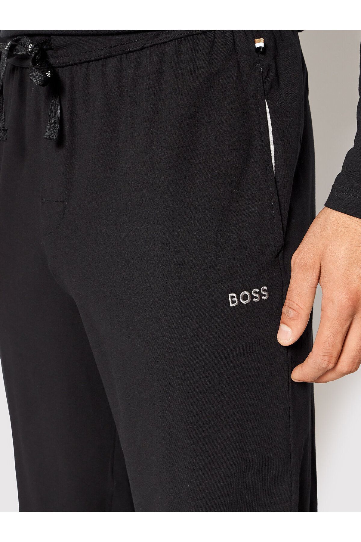 سویشرت مشکی مردانه آستین بلند Slim Fit Sweatshirt 001 BOSS