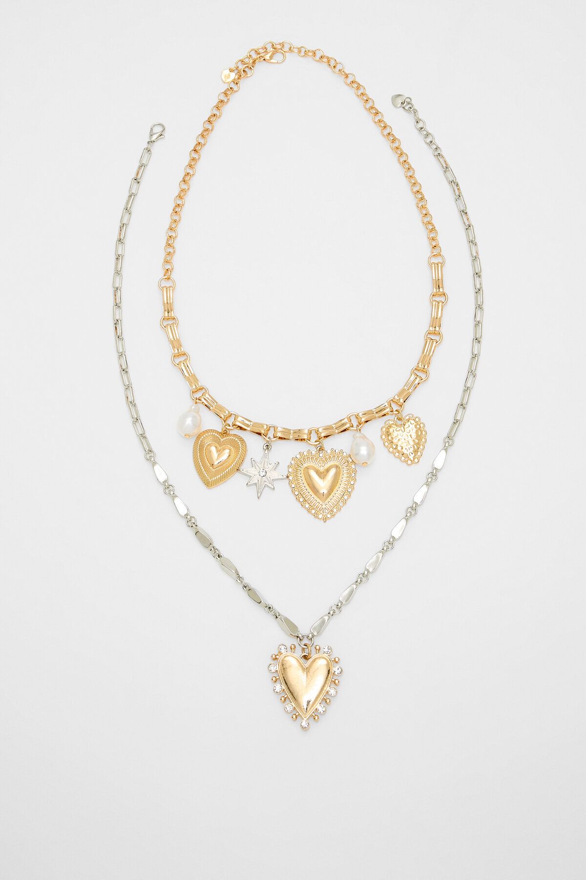 Stradivarius-Set of 2 Multi-Heart Necklaces 5