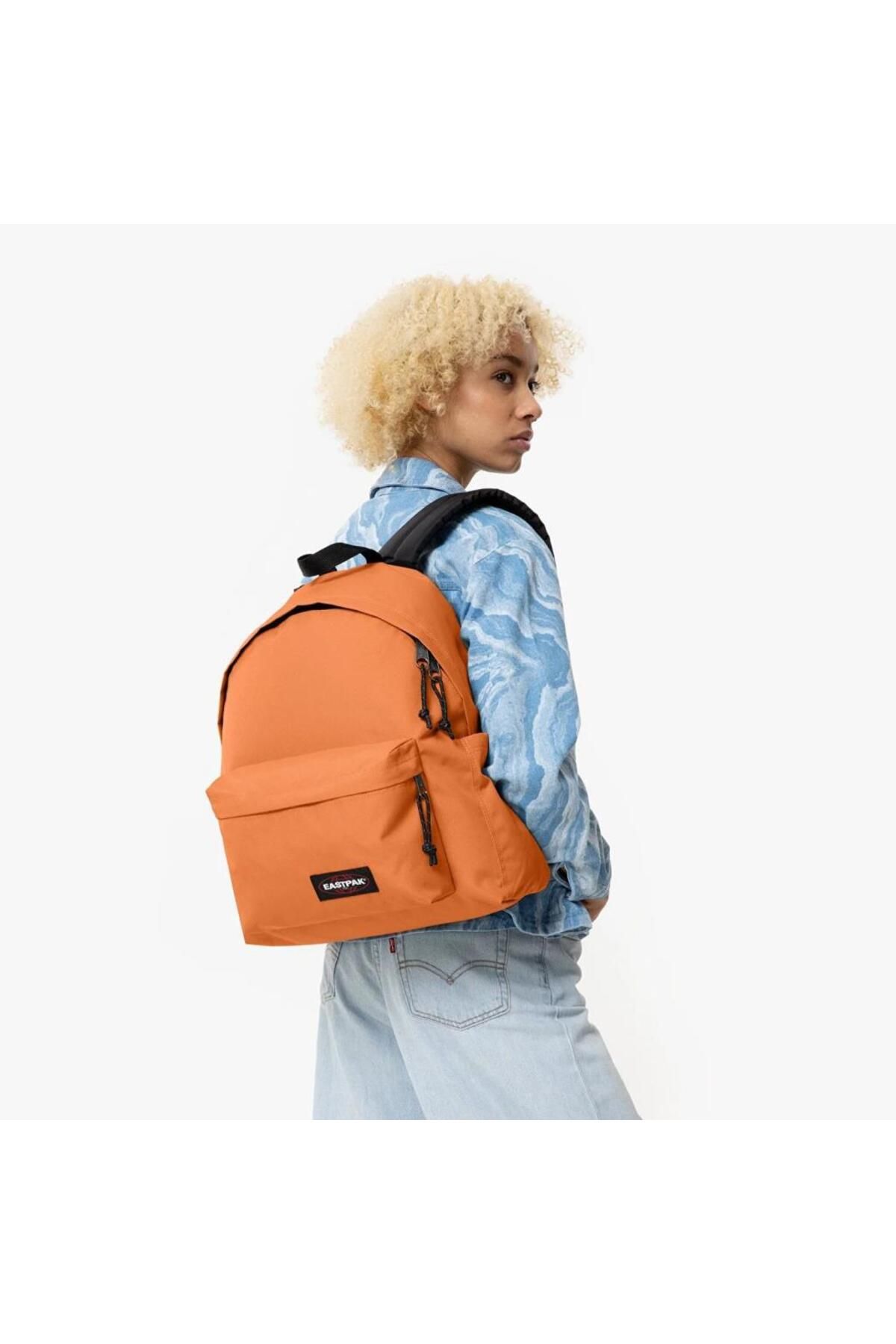 کیف مدرسه نارنجی مردانه و زنانه کوله پشتی روز پاک لپ تاپ چشم 0O3 Eastpak