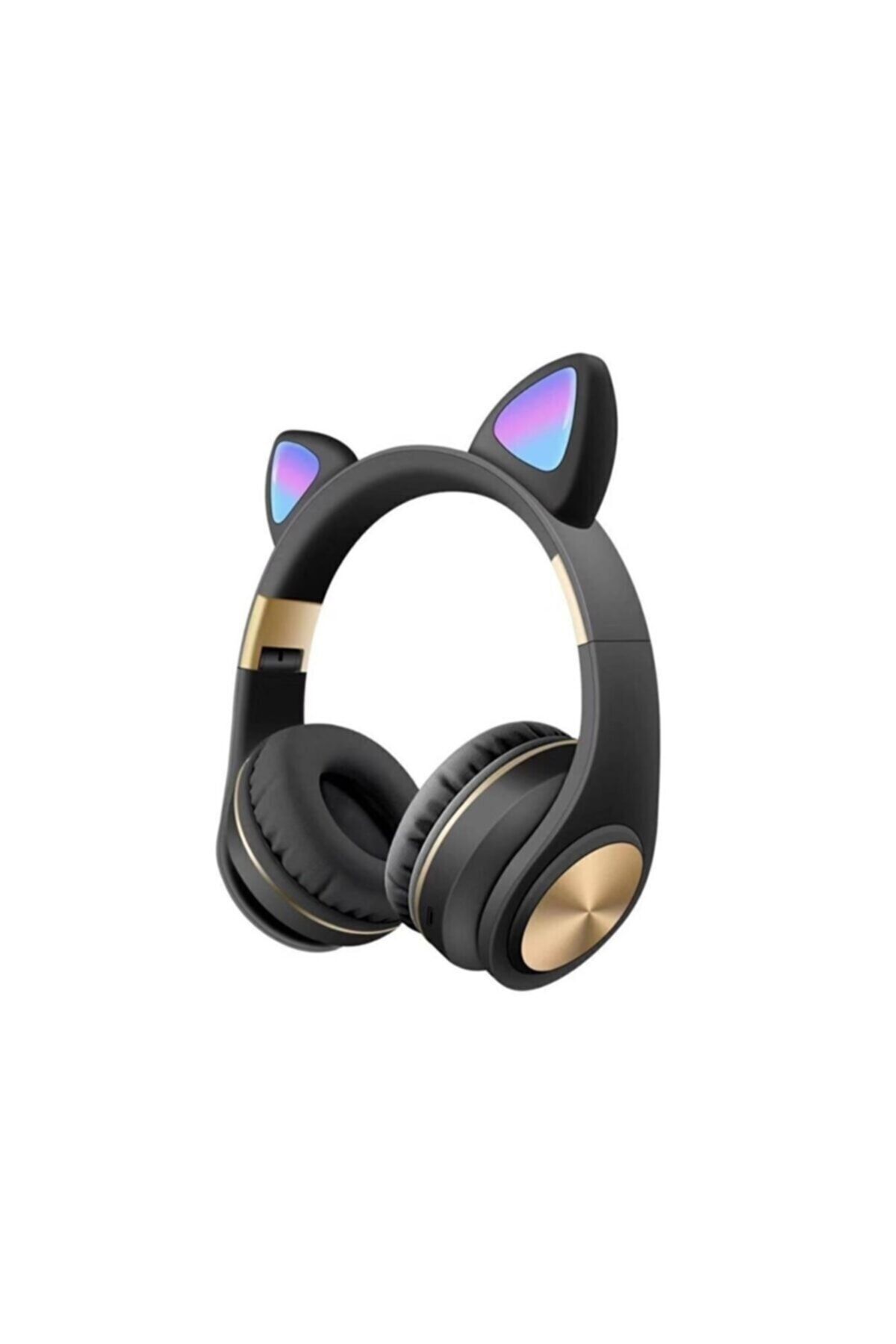 ELROND Vilya Kedi Kulağı Detaylı Bluetooth Kablosuz Kulaklık Çocuk Oyuncu  Aux Kablo Hediyeli