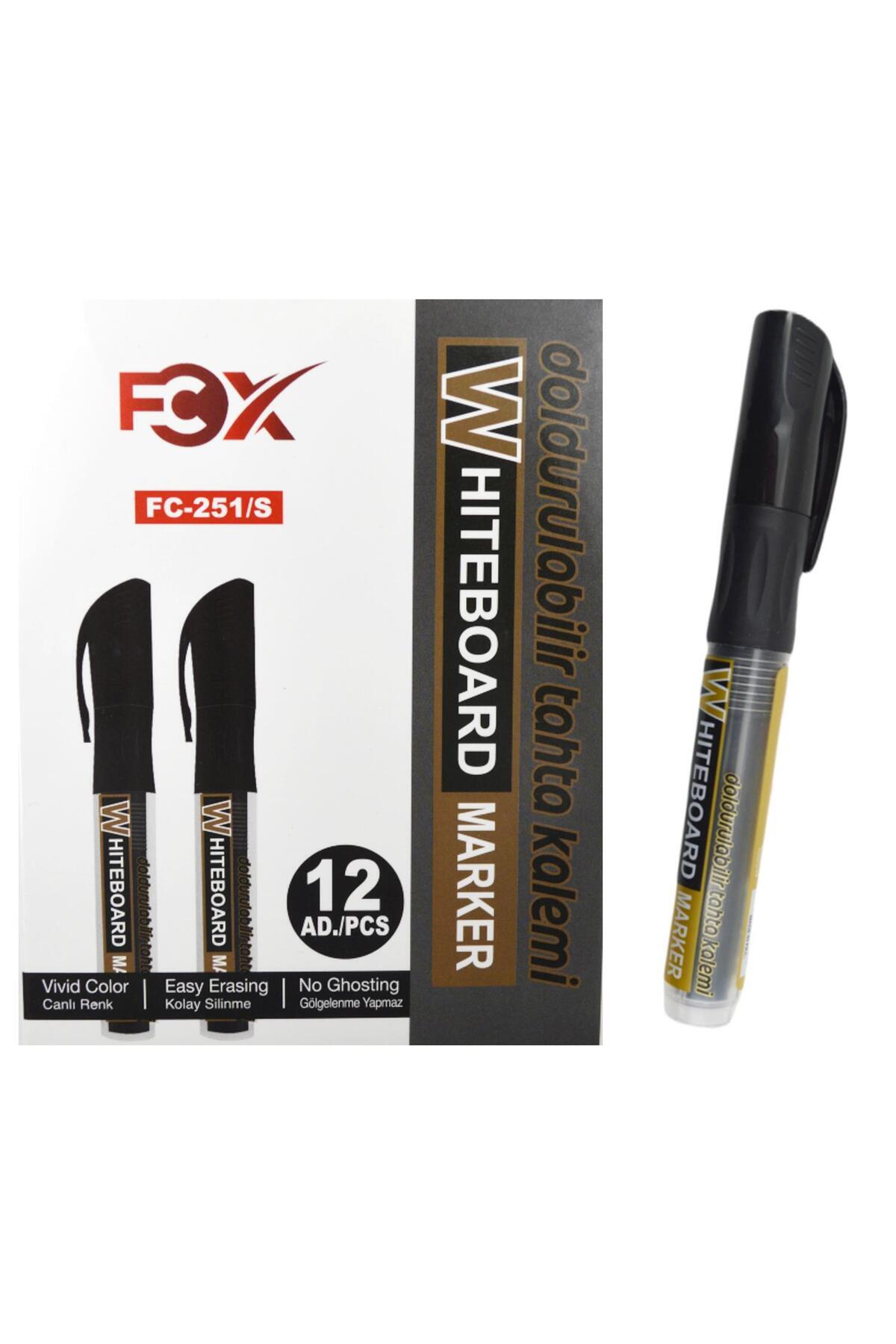 fcx Kartuşlu Beyaz Tahta Kalemi Siyah 12 Adet FC-251/S