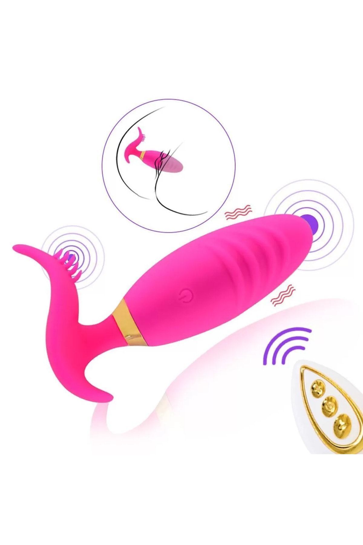 Vibrating Egg Kablosuz Kumandalı Klitoris ve Vajina Uyarıcı 2 in 1 Vibratör