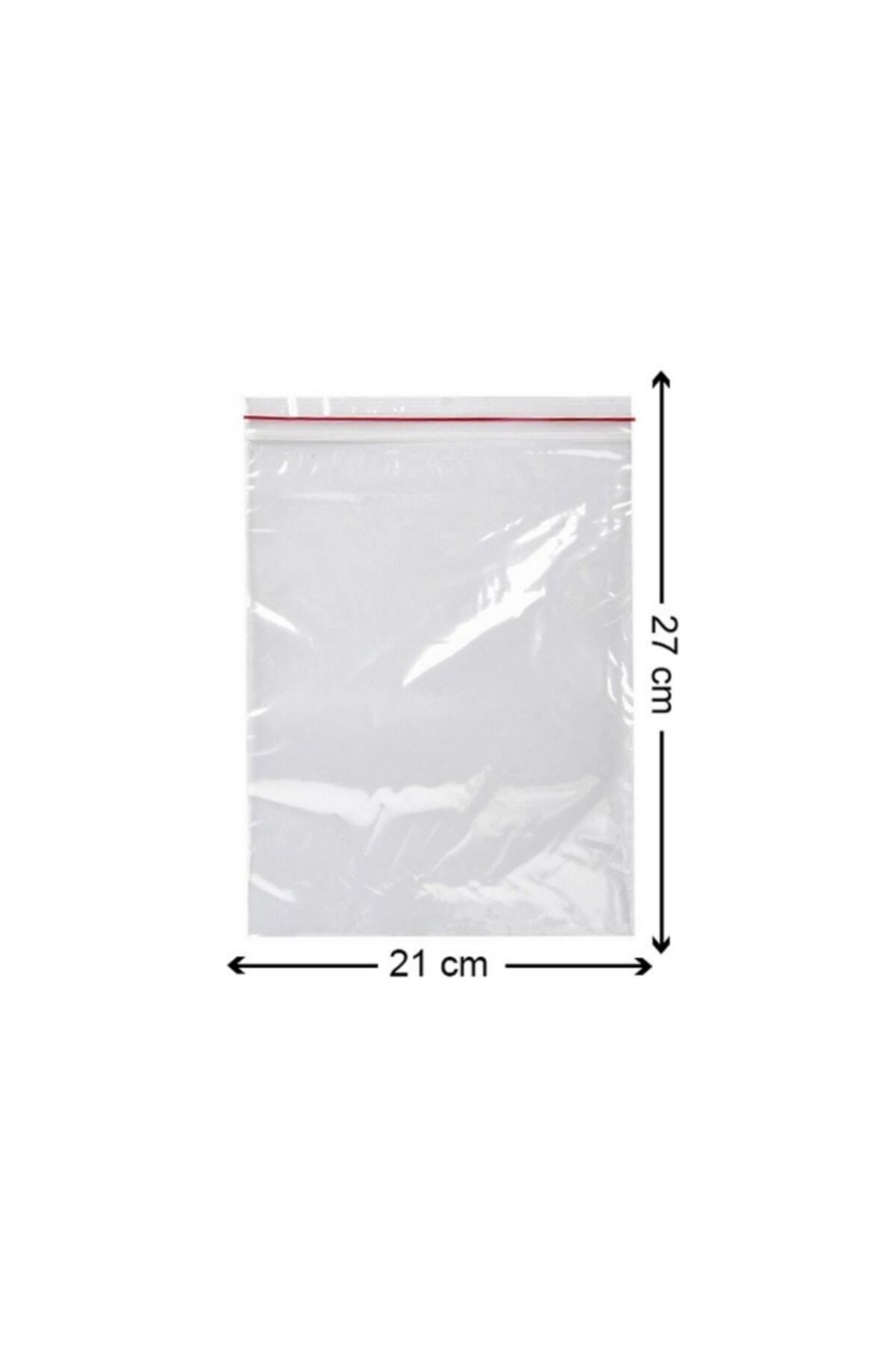100 ADET Kilitli Torba 21x27 Cm Kilitli Buzdolabı Poşeti Şeffaf Kilitli Poşet Kilitli Saklama Poşeti