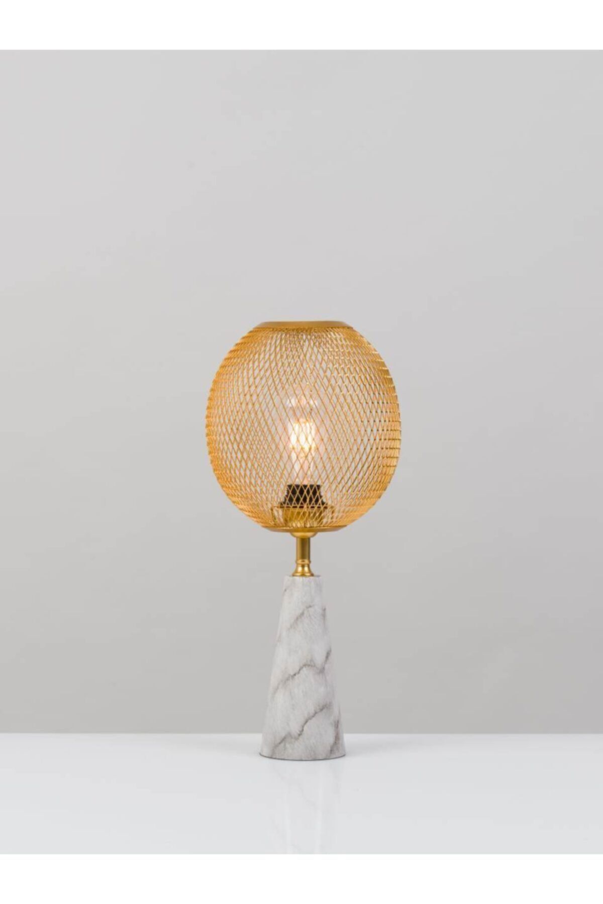 آباژور سفید سریال Mate Marble Lampshade اورجینال Bahar Aydınlatma