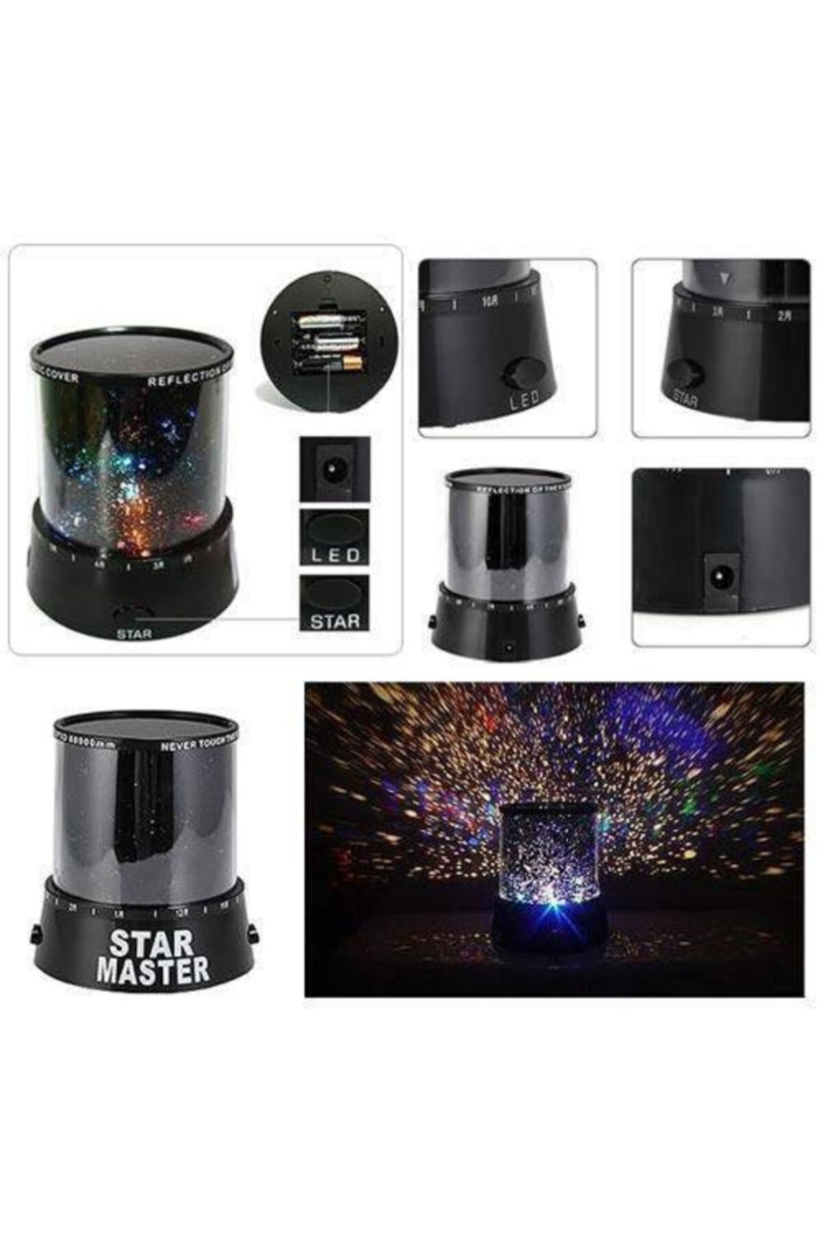 FırsatVar Gece Lambası Star Master Projeksiyon Gece Lambası Dekoratif Çocuk Odası Aydınlatma Işık fotoğrafı 2 (önizleme)