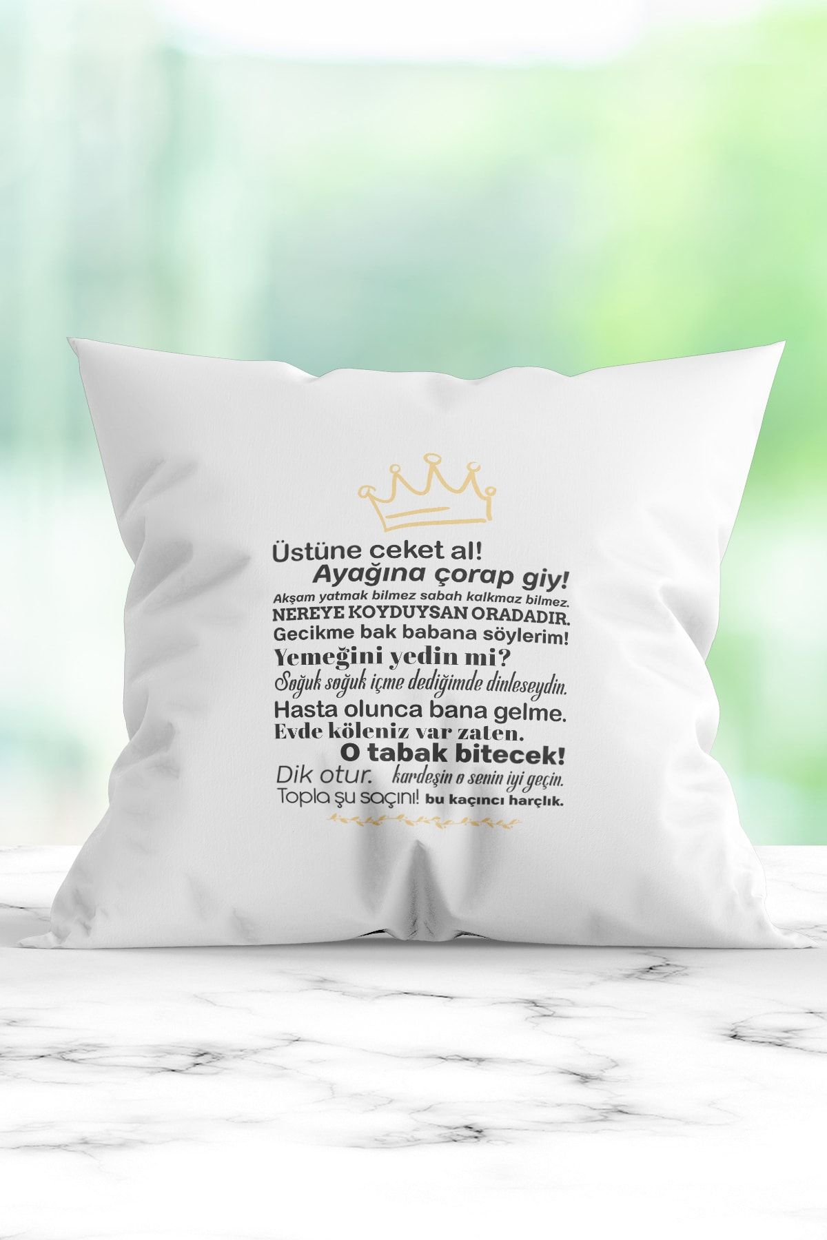 WixelArt Mother s Words Printed Pillow Trendyol