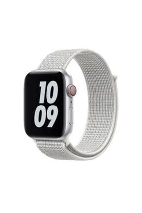 Apple Watch Hasır Örgü Işlemeli Kordon Kayış 1 | 2 | 3 | 4 | 5 | 6 | Se ( 42mm-44mm) moonbeyaz42mmkordon
