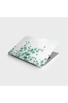Laptop Sticker Notebook Pc Kaplama Etiketi Yeşil Çiçek LNS-157