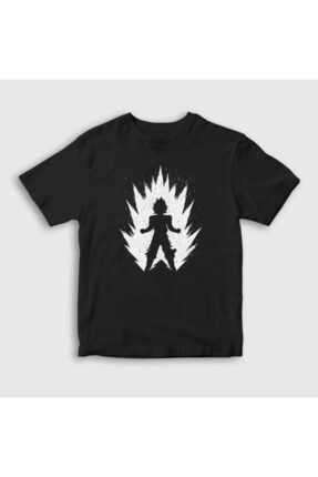 Unisex Çocuk Siyah Super Saiyan Anime Dragon Ball T-shirt 237109tt