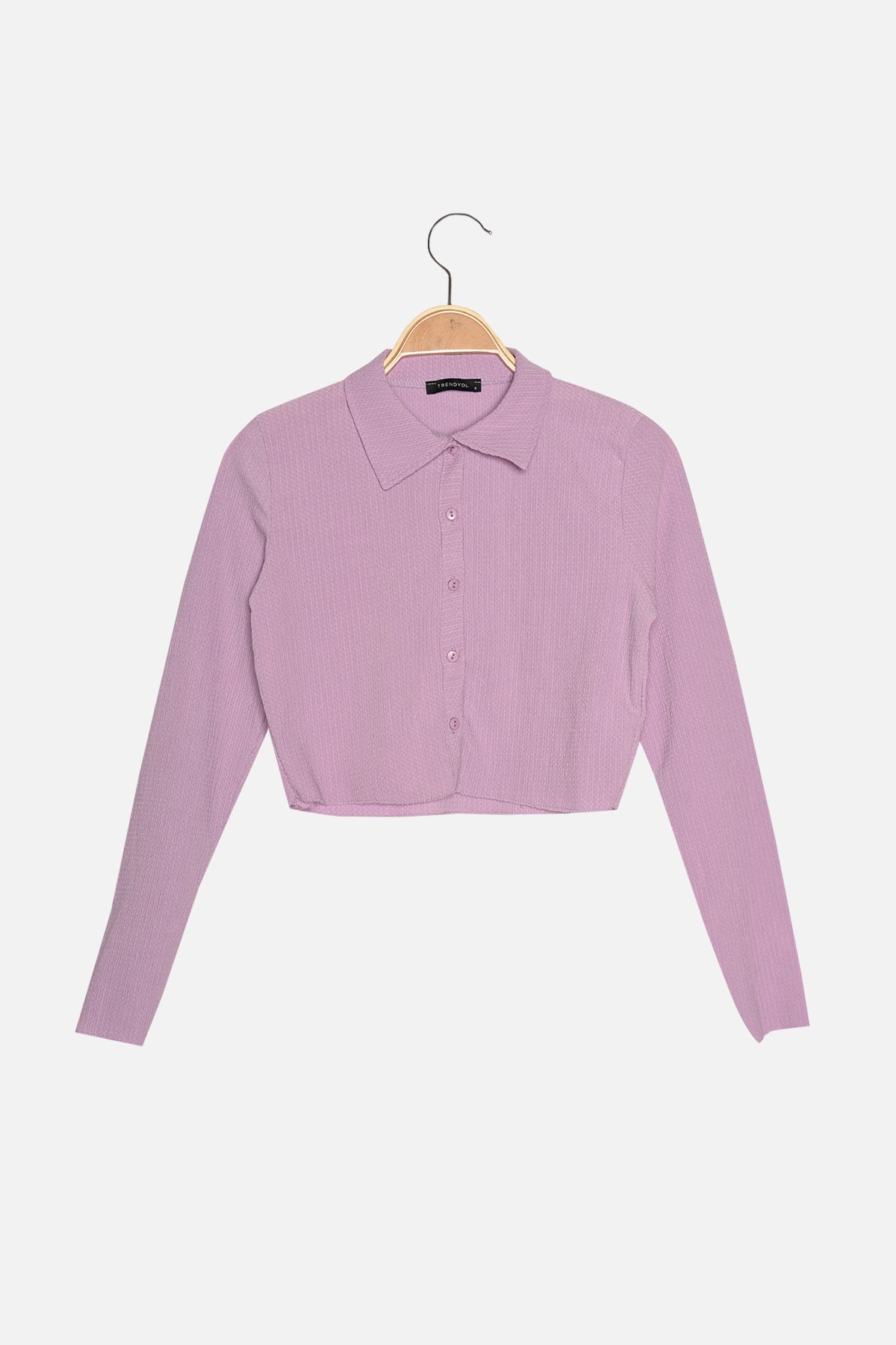 Trendyol Collection Bluse Lila Regular Fit Fast ausverkauft