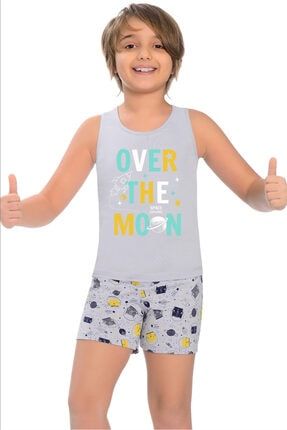 Kalın Askılı Şortlu Erkek Çocuk Pijama Takımı LF25005