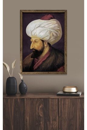 Fatih Sultan Mehmet Portre Ahşap Tablo armdfset0000075