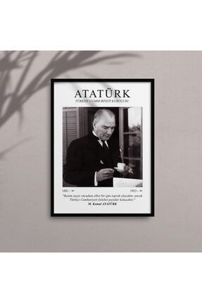 Atatürk Çerçeveli Tablo Siyah ATA01