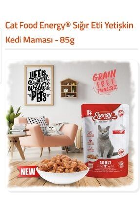 5li Paket Gönderimcat Food Kuzu Etli Yetişkin Islak Kedi Maması 23