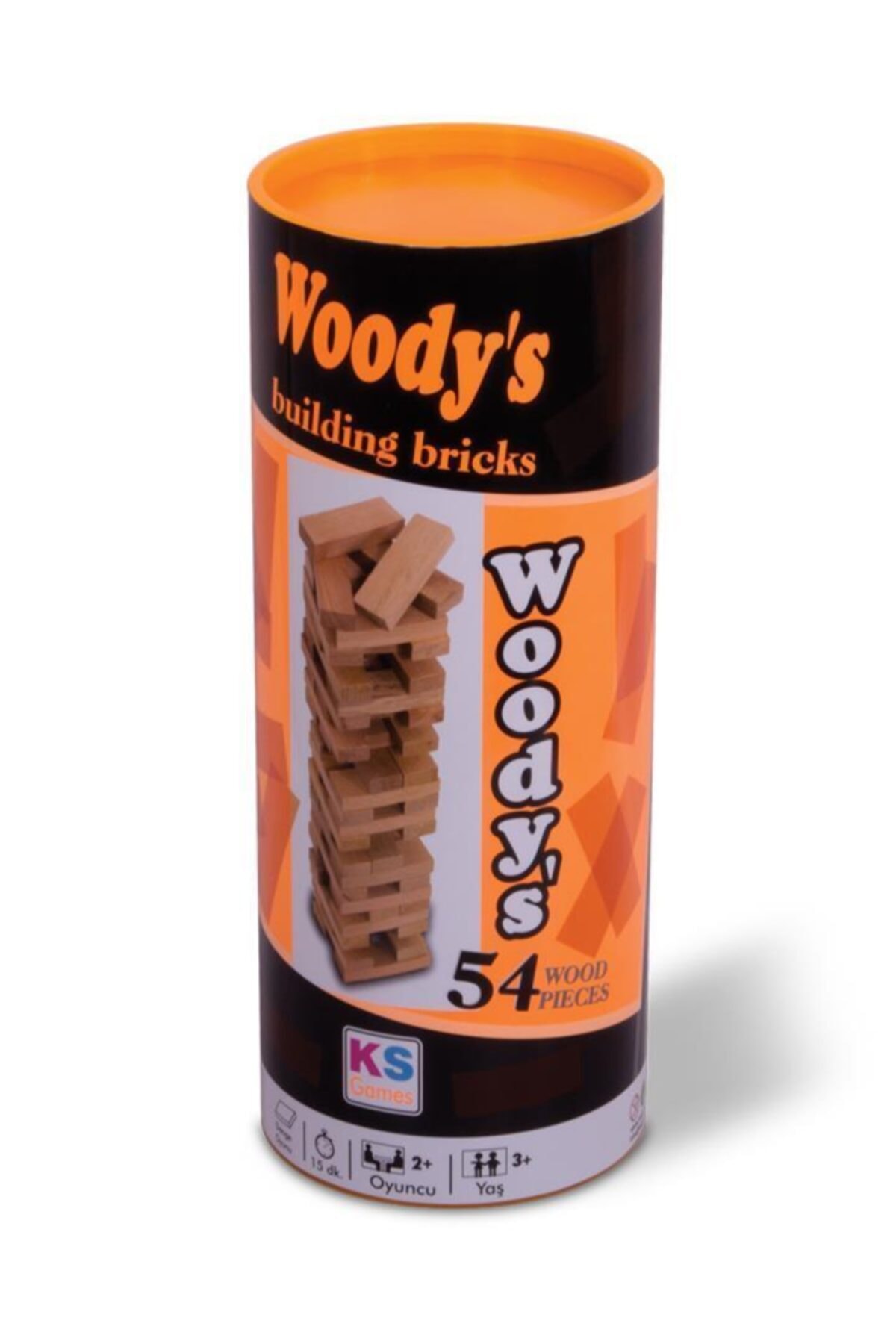 Hobi Eğitim Woodys Silindir Kutu Denge Oyunu 23x11,5x7 Cm 54 Parça