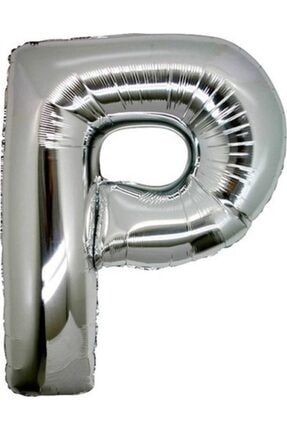 P Harf Silver Gümüş Folyo Balon Harfli Helyum Balon 100 Cm Dev Boy Pzr-223681791181