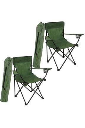 Katlanır Kamp Sandalyesi Yeşil 2 Adet TKKM2