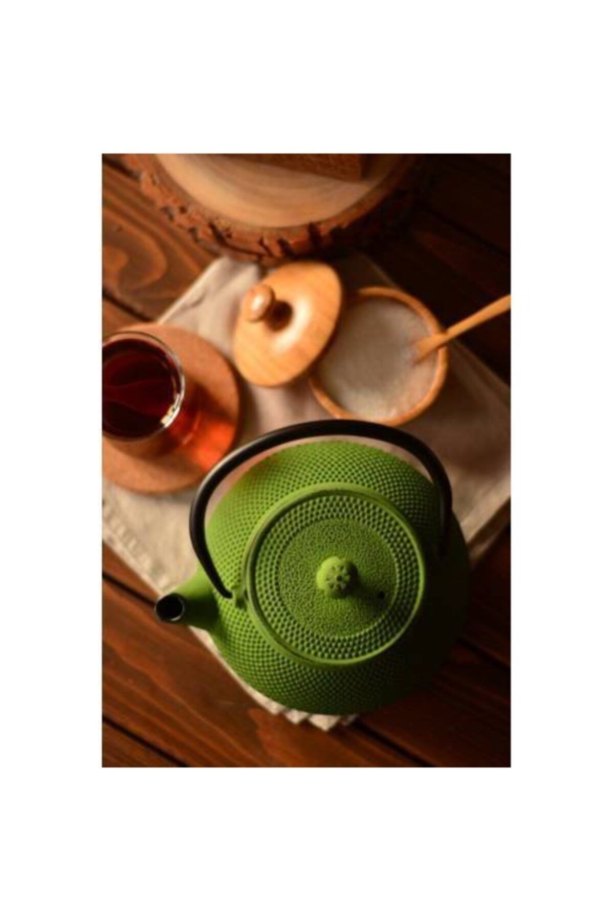 Bambum-Taşev T0078 Linden Hyacinth 750 Ml Pistachio Green Cast Teapot Teapot 3