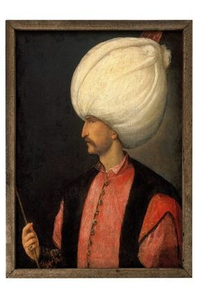 Kanuni Sultan Süleyman - Muhtşem Süleyman Portre Ahşap Tablo armdfset0000078