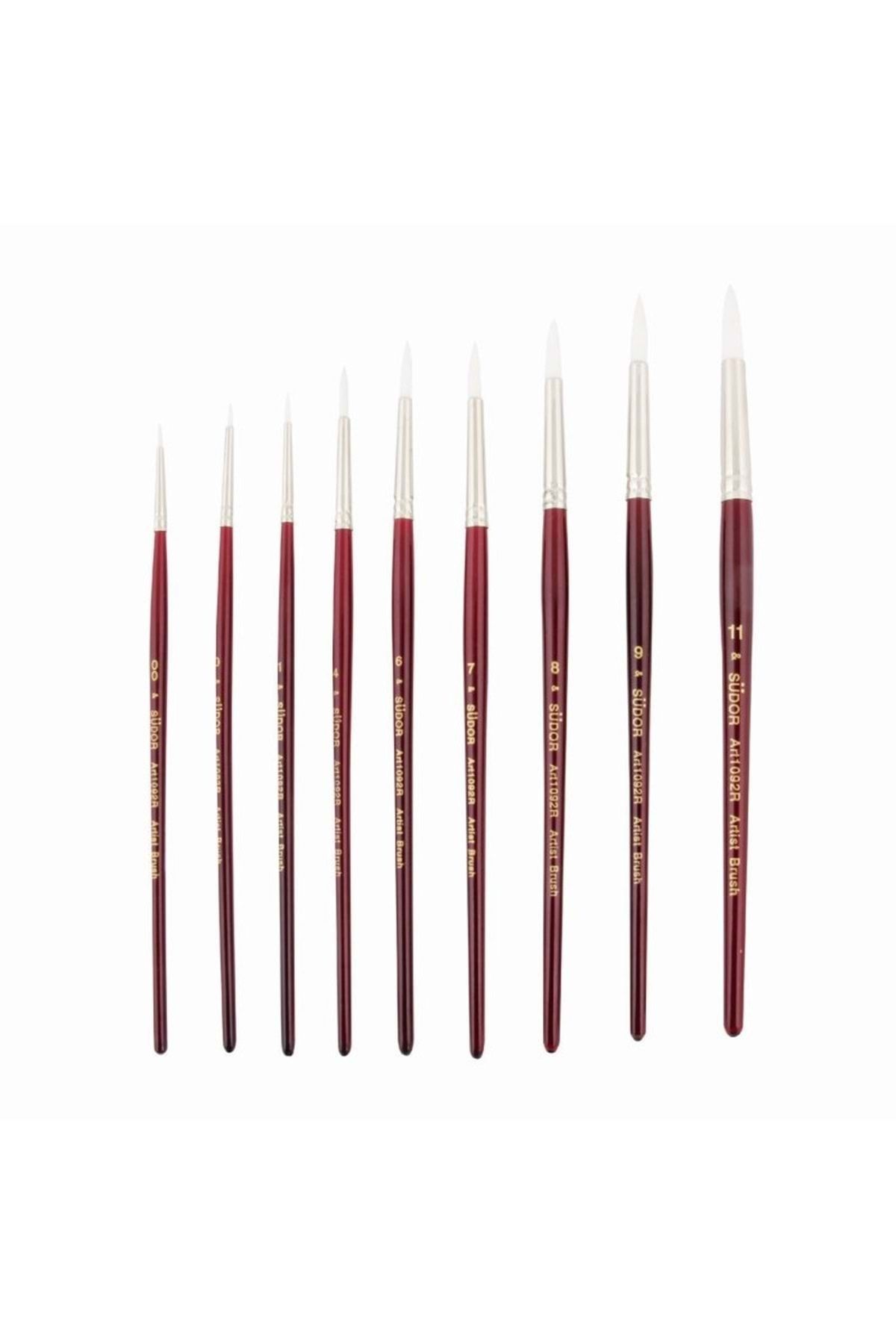 Südor-1092r Series White Synthetic Bristle Round Tip Brush No:7 1
