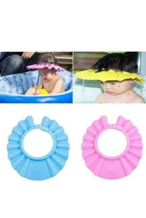 Çıtçıtlı Ayarlanabilir Bebek Yüz Koruyucu Banyo Şapkası Su Koruyucu ANKAC-9378405621-3040