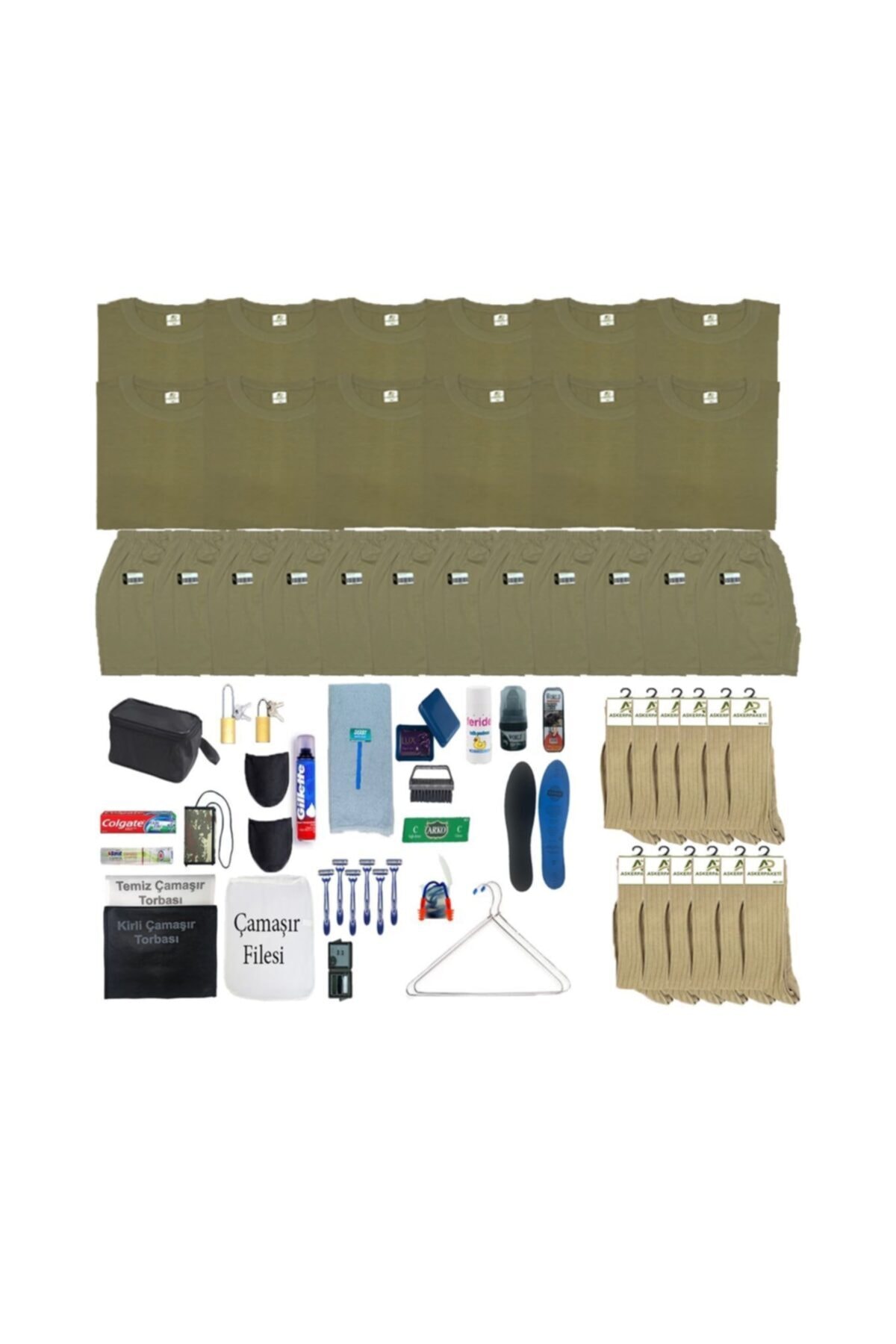 Askerimalzemelerim 12’li Tavsiye Asker Seti : Bedelli/acemi Askeri Malzeme Paketi