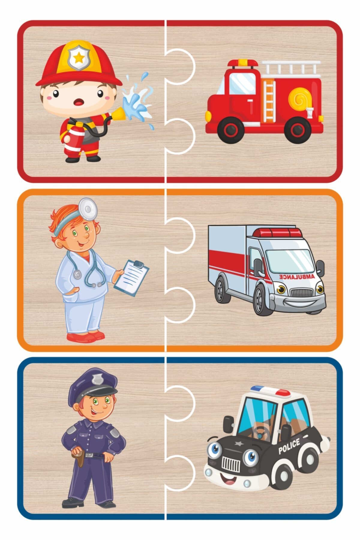 Baskı Atölyesi Mesleki Eğitici Eşleştirme Puzzle Oyuncak fotoğrafı 2 (önizleme)