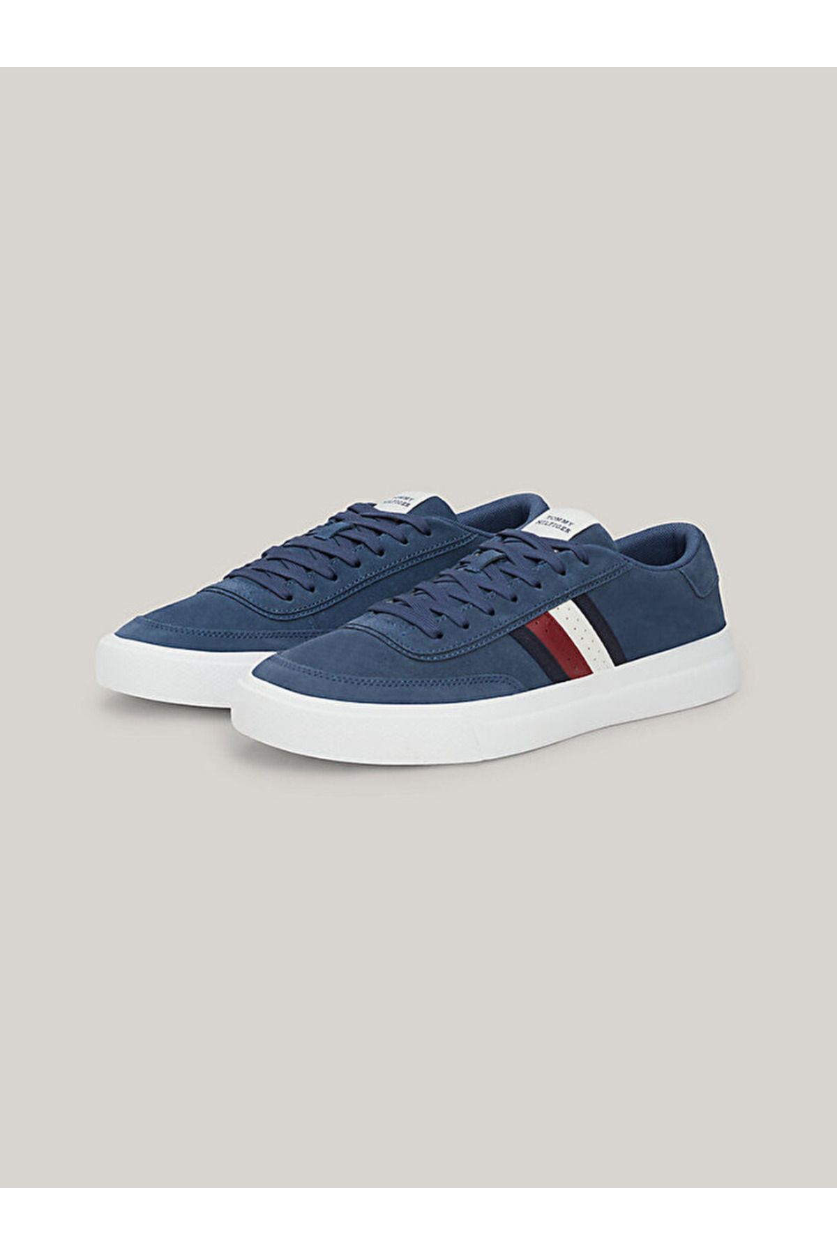 اسنیکر مردانه مربیان SUDE CUPSOLE LOGO اورجینال Tommy Hilfiger