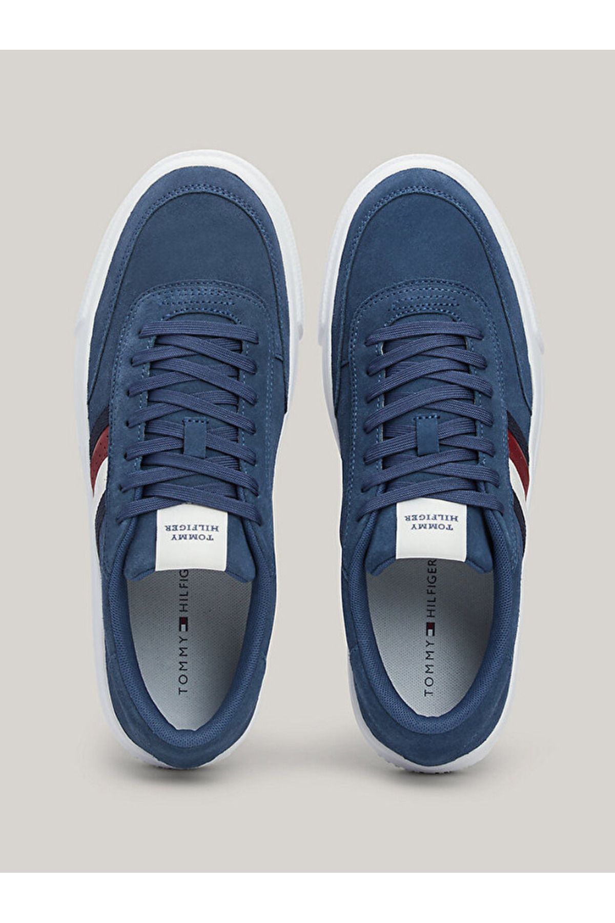 اسنیکر مردانه مربیان SUDE CUPSOLE LOGO اورجینال Tommy Hilfiger