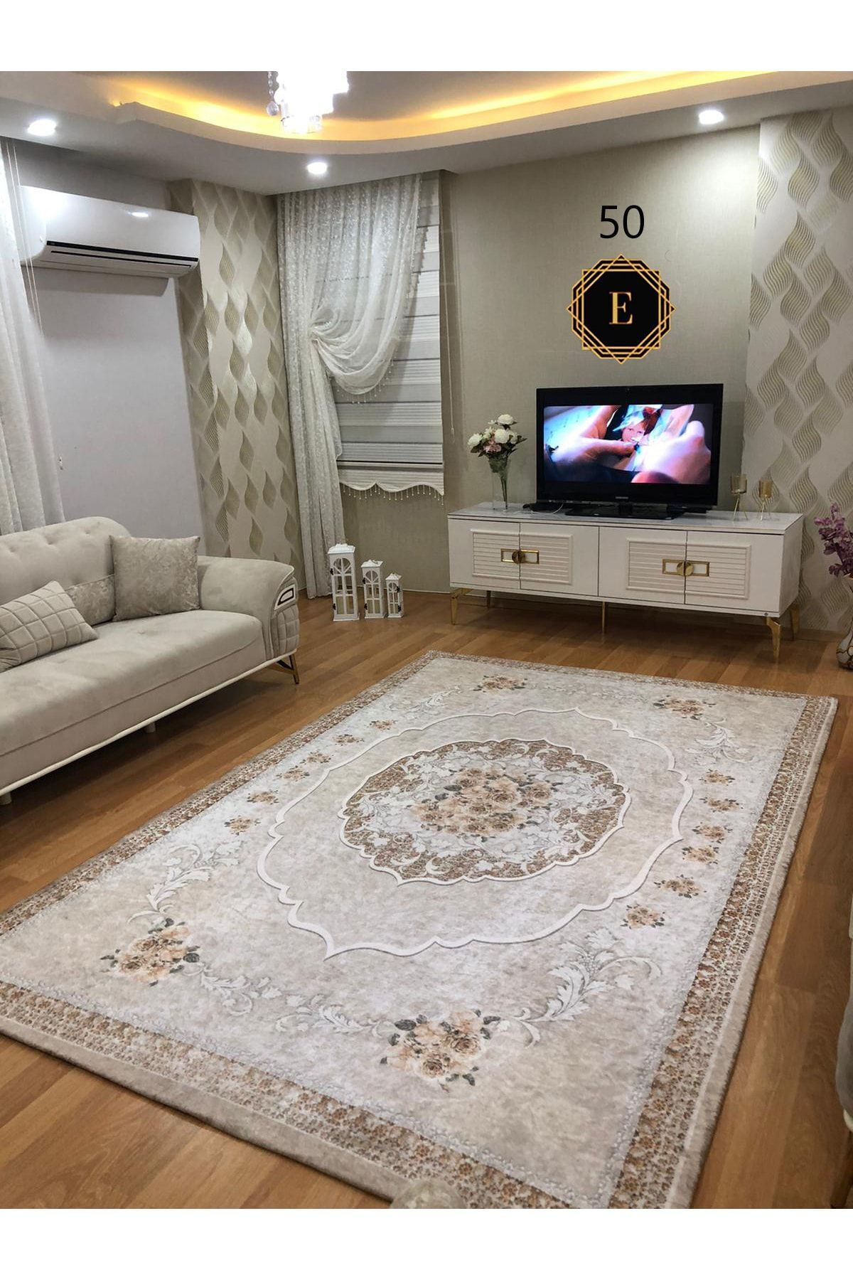 LİMAY Husa De Covor Din Catifea Fara Burete - Elastica Si Lavabila Subtire - Pentru Camera De Zi Si Camera Copiilor - 200 x 300