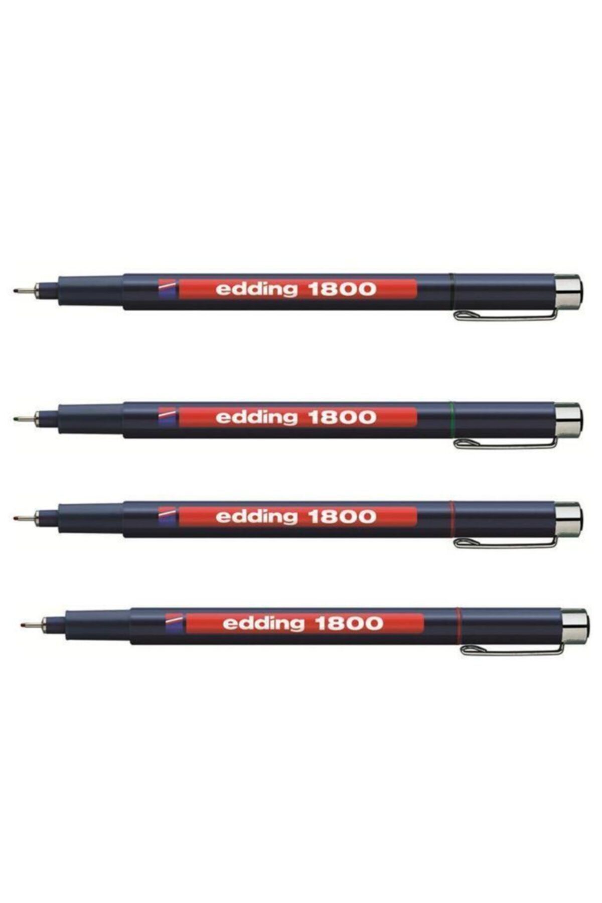 Edding Profipen 1800 Siyah Teknik Çizim Kalem ( 0.1 - 0.3 - 0.5 - 0.7 mm )