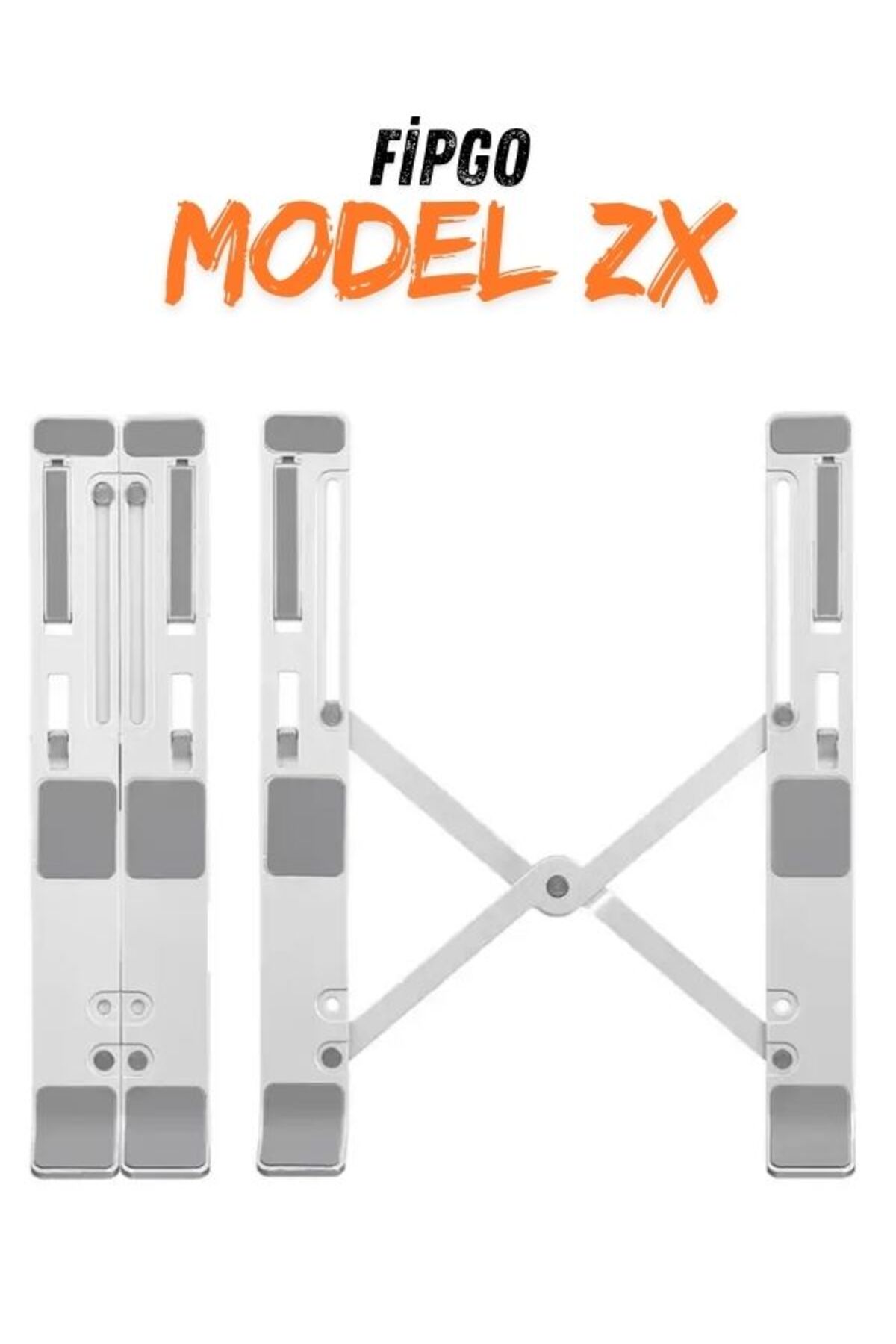 Model ZX Alüminyum, Ayarlı Laptop Macbook-HP-DELL tüm markalara Uyumlu Laptop Standı 3